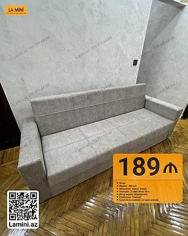 Məhsul: Divan - Ölçü: 200 sm - Mexanizm: Açılan, bazalı - Yastıqlar at lalafo.az Məhsul: Divan - Ölçü: 200 sm - Mexanizm: Açılan, bazalı - Yastıqlar