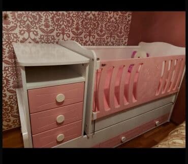 2 mərtəbəli çarpayı: Qız üçün, Dördbucaq, Beşik, Dəst ilə, Matras ilə — 1