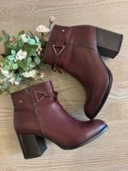 dəri qadın botilyonu: Ölçü: 39, rəng - Qəhvəyi, İşlənmiş — 1