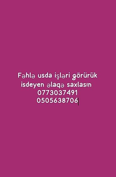 santexnik usdasi: Fəhlə-usta xidmətləri - Tikinti və təmir işlərində usta və fəhlə — 1