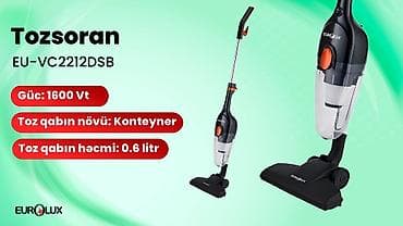 mini sok çəkən: Vertikal Tozsoran "Eurolux EU-VC2211DSB" ❗️Endirim 60 Azn (əvvəlki — 7