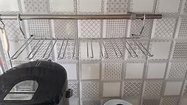 qelem seti: Asma tipli metal mətbəx rəfi - Relyefli paslanmayan poladdan — 1