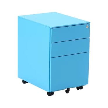 fayl: Metall mobil ofis tumbası – 3 çekmecəli, açar kilidli, mavi rəng. - — 1