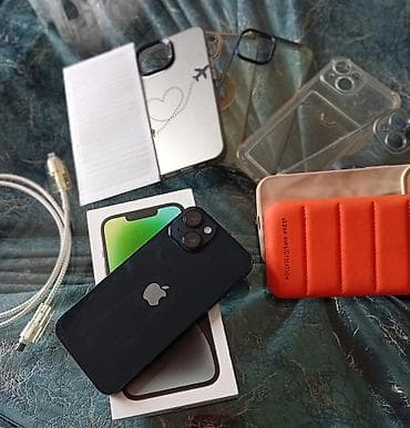 irşad 14 pro: IPhone 14, 128 GB, Midnight, Barmaq izi, Face ID — 2