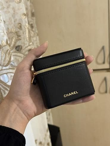 chanel chanta: Chanel mini dəri qutu/kosmetik etui - Rəng: qara, qızılı detallarla - — 3