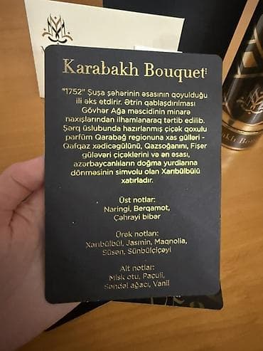 payiz donlari: Mugham Perfumes – “1752 Karabakh Bouquet” ətiri Konsept: – Şuşa — 2