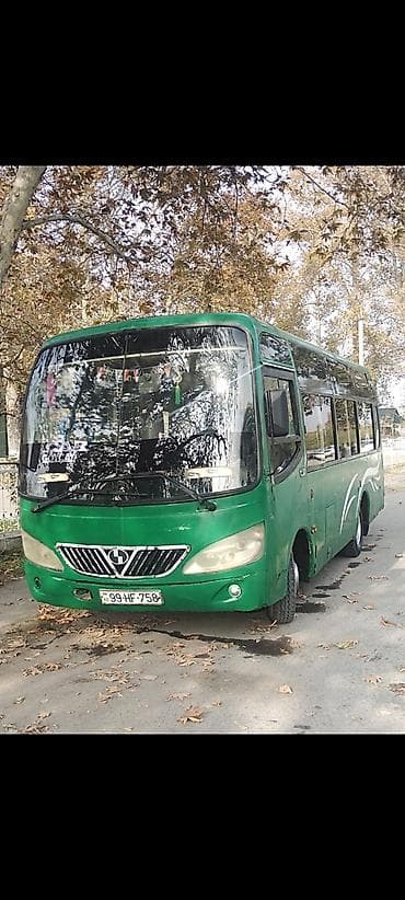 07 satılır: Yaşıl rəngli kiçik şəhər/marşrut avtobusu - Marka/model: Higer (kiçik — 3