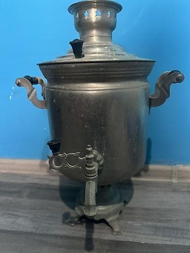Klassik metal samovar - Material: qalay örtüklü/metal gövdə, dözümlü