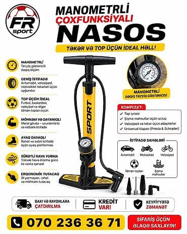 💥 hava nasosu, manometrli ✅ 7/24 əlaqə saxlaya bilərsiz. ✅