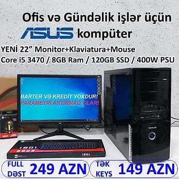 macbook m4 air: ŞOK ENDİRİM!!! QAÇIRMAYIN!!! ⭐Tək Sistem Bloku 149 AZN ⭐KOMPLEKT CƏMİ — 1