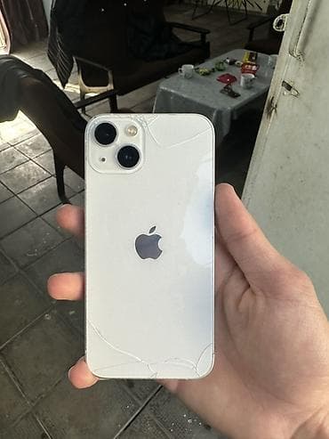 IPhone 13, 128 GB, Ağ, Qırıq