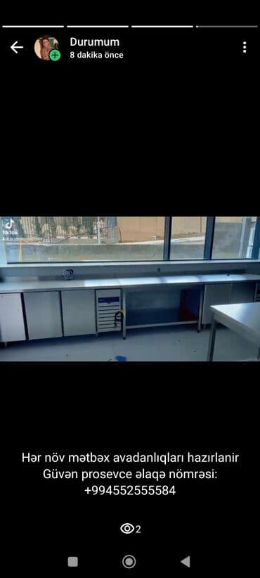 нержавейка стол: Xidmət: Peşəkar mətbəx avadanlıqlarının hazırlanması və quraşdırılması — 6