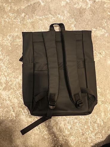 бронежилет сумка: HONOR Gift roll-top şəhər çantası - Rəng: qara, mat səthli - Dizayn — 4