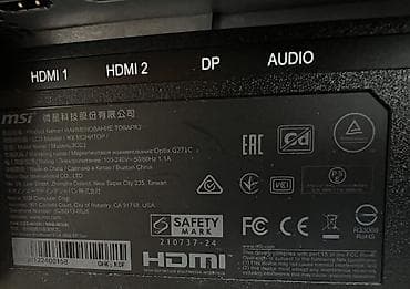 printer satilir: MSI Optix G271C 27” 165Hz Gaming Monitor – Əla Vəziyyətdə Satılır MSI — 5