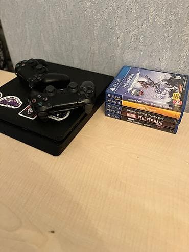Elektronika: PlayStation 4 Slim 1tb oyun konsolu paketi Komplekt: - PS4 Slim (qara — 4