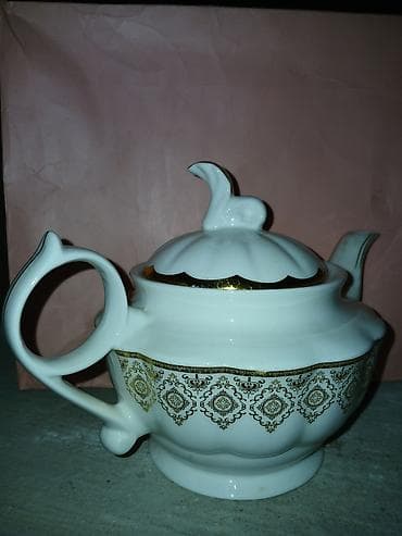 3 d qelem: Çay dəsti, rəng - Ağ, Farfor — 3