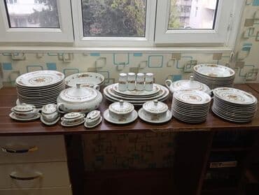 Qab-qacaq və mətbəx ləvazimatlarının alışı: Nahar dəsti, rəng - Ağ, Farfor, 12 nəfərlik, Yaponiya — 11