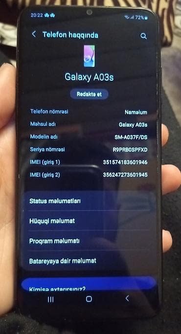 tvin tv azerbaycan: Samsung Galaxy A03s, rəng - Qara, İki sim kartlı — 2
