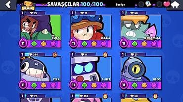 daşı: Brawl Stars oyunu üçün yüksək səviyyəli hesab - Trofey: 104 506+ - — 6