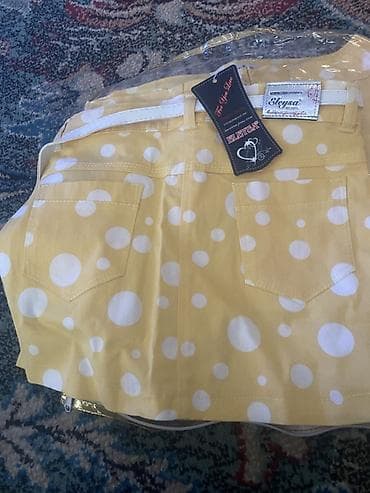 sarı bodiklər: Uşaq ətəkləri – müxtəlif modellər - Naxışlı sarı ətək: Açıq-sarı fon — 8