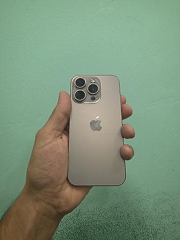 IPhone 15 Pro, Natural Titanium, Face ID lalafo.az -da IPhone 15 Pro, Natural Titanium, Face ID