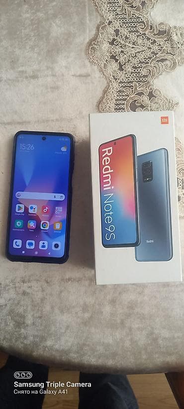 Redmi Note 9S, 128 GB, rəng - Mavi, İki sim kartlı, Sənədlərlə, Sensor