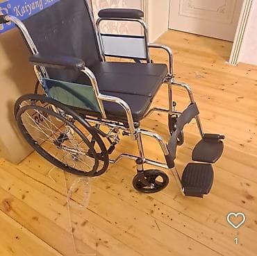 əlil unitazı: Tualet funksiyalı əlil arabası - Material: xrom örtüklü möhkəm metal — 2