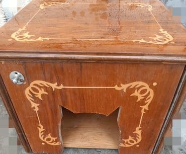 доска для рисования: Dekorativ naxışlarla bəzədilmiş taxtadan pişik yuvası — 1