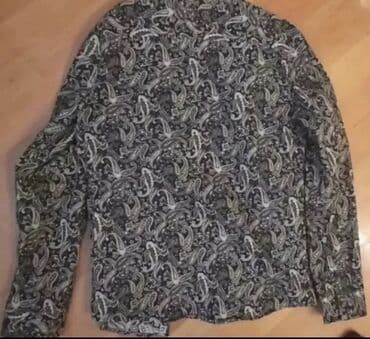 qara koynək: Мужская рубашка, Zara, L (EU 40), цвет - Черный — 2
