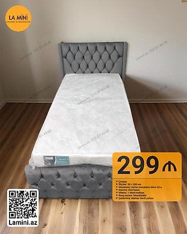 Təknəfərlik çarpayı, Matras ilə, Siyirməsiz — 1