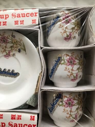 emsan qab qacaq: Çay dəsti, rəng - Ağ, Xrustal, 6 nəfərlik — 3