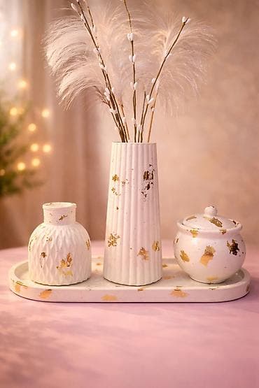 ваза для сладостей: Dekorativ keramika dəstləri – ev və ofis interyeri üçün Məhsul — 7