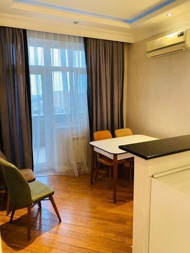 həzi aslanov 2 otaqlı evlər: Şamaxinkada, Kinostudiyanın həyətində,17 mərtəbəli binanın 9-cu — 3