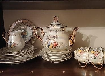 Nahar dəsti, rəng - Ağ, Farfor, Bohemia, 6 nəfərlik, Çexiya — 6