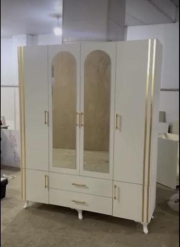 dolab dehliz: 3 qapılı, Güzgülü, Bej, Digər material, Açılan, Düz dolab — 3