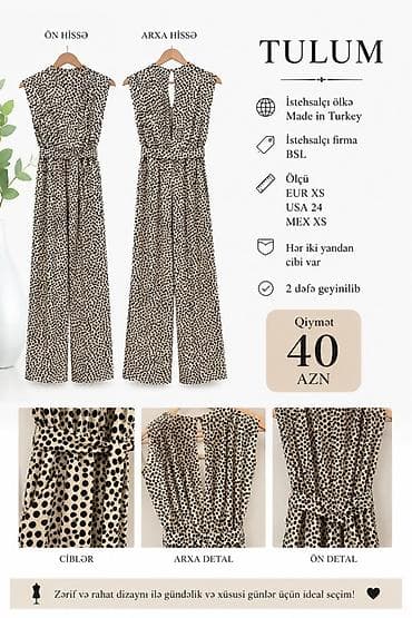 tulum cins: Tulum – BSL, Made in Turkey - Ölçü: EUR XS / USA 24 / MEX XS - Naxış — 1