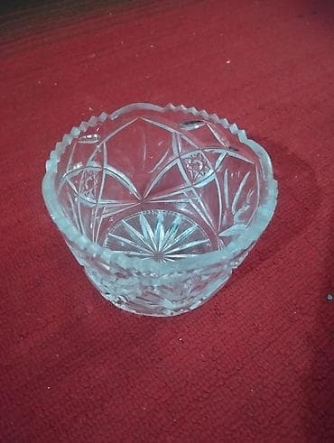 Kənaqlı şüşə qablar dəsti - Material: qalın, oyma naxışlı kənaqlı — 3