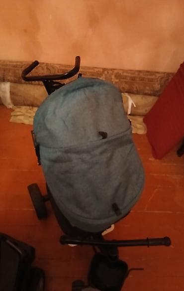 3 tekerli velosiped satılır: Uşaq üçün üçtəkərli velosiped-araba (parental handle ilə) - Rəng: göy — 2