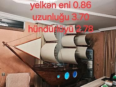 formula bileti: Böyük dekorativ yelkənli gəmi maketi - Material: ağac konstruksiya — 7