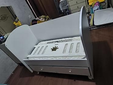 tek matraslar: Ağ rəngli uşaq beşiyi – “Melek Bebe” dizaynı - Material: davamlı — 3