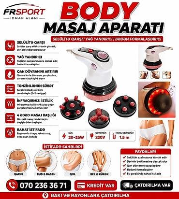 Masajor, Selülit əleyhinə masajor, Bədən üçün, Yeni, Ödənişli çatdırılma, Rayonlara çatdırılma