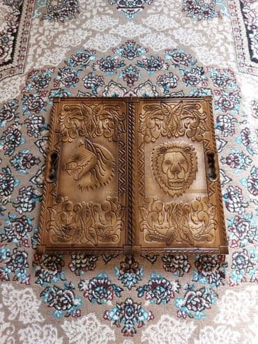 BMW: Taxta nərd-şahmat lövhəsi - Material: massiv taxta, yandırma və — 9