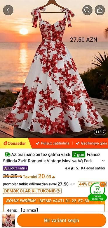 cins don: Məhsul: Fransız stilində zərif, romantik vintage don 42/44 razmerə — 1