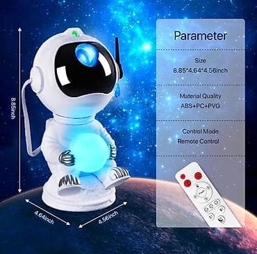 maqnit oyuncaqlar: Astronavt Ulduz Proyektor/Nebula Lampa – pultla idarə olunan — 3