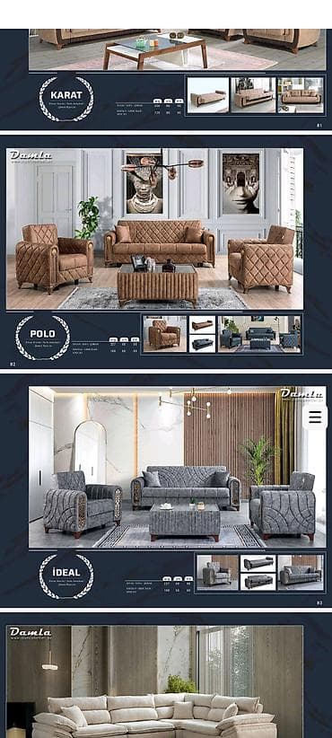 Damla Mebel – Divan/Kreslo Dəstləri Karat modeli - Tərkib: 3 nəfərlik — 1