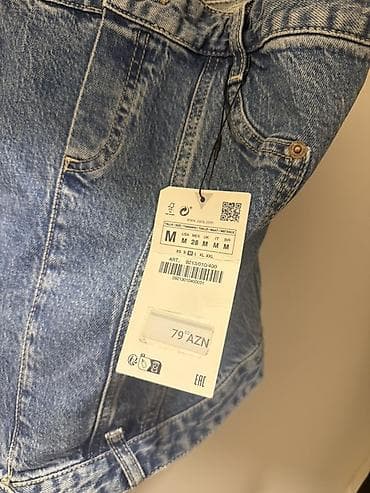 topdan geyim: ZARA denim korset-top - Model: Denim korset tipli strapless top - — 3
