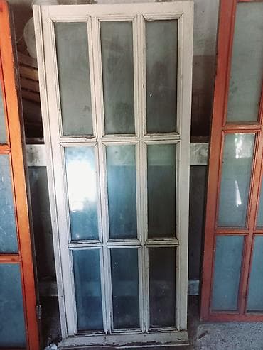qapi olculeri: İşlənmiş İkili Taxta pəncərə, Еni: 50 sm, Uzunluğu: 145 sm — 3