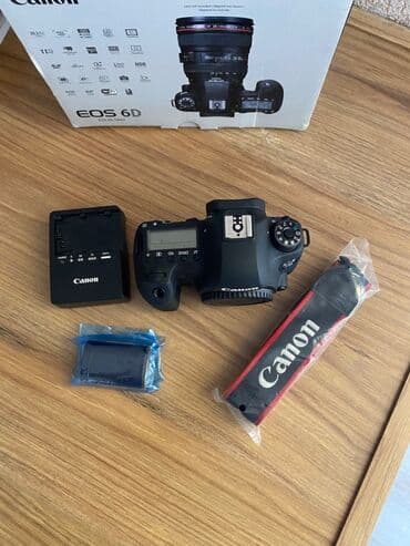 фотоаппарат canon 6d mark 2: 📷Canon 6D body ❇️Probeg: 8-9K ❇️Cəmi 7-8 dəfə işləniv ❇️Göründüyü — 10