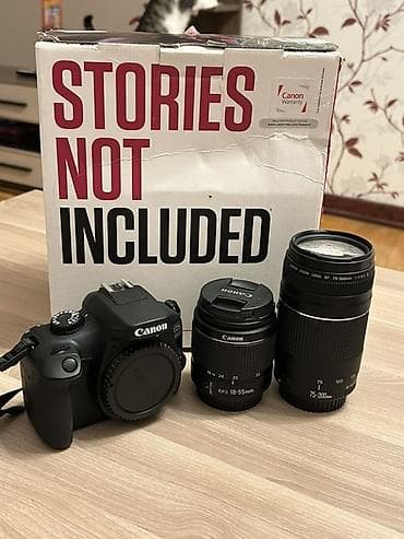 Fotokameralar: Canon EOS 4000D fotoaparat dəsti Heç bir problemi cızığı yoxdur az — 1