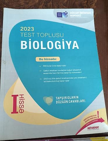 Biologiya Testlər 11-ci sinif, DİM, 1-ci hissə, 2023 il lalafo.az -da Biologiya Testlər 11-ci sinif, DİM, 1-ci hissə, 2023 il